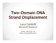 Two-Domain DNA Strand Displacement - Luca Cardelli