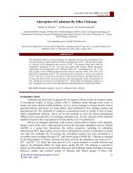 Adsorption of Cadmium By Silica Chitosan