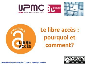 Le libre accès  pourquoi et comment?