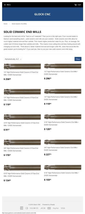 Solid Ceramic End Mills For Sale