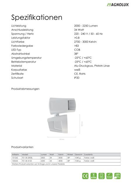 MAGNOLUX PRODUKTKATALOG