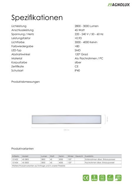 MAGNOLUX PRODUKTKATALOG