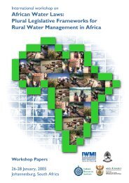 African Water Laws - Natural Resources Institute