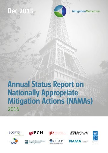 Annual Status Report on Nationally Appropriate Mitigation Actions (NAMAs)