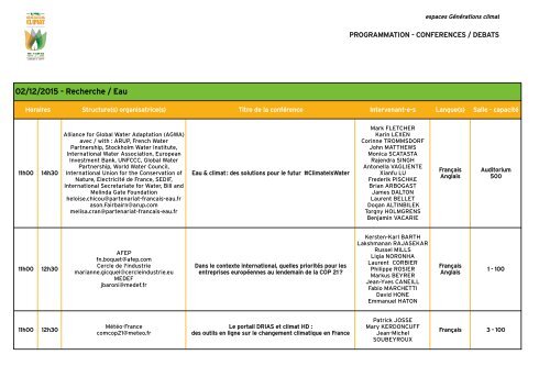 CONFÉRENCES/DÉBATS