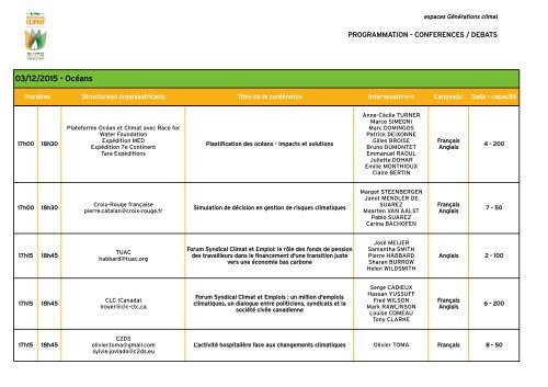 CONFÉRENCES/DÉBATS