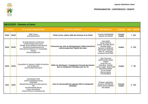 CONFÉRENCES/DÉBATS