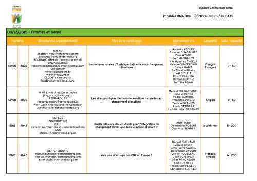 CONFÉRENCES/DÉBATS