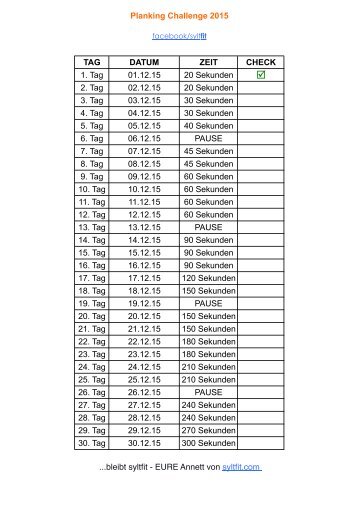 Planking Challenge 2015