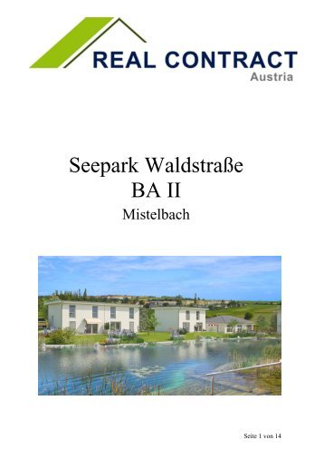 Kurzexposé Seepark Waldstraße BA II