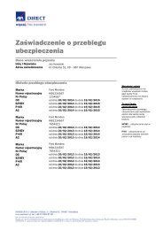 Zaświadczenie o przebiegu ubezpieczenia