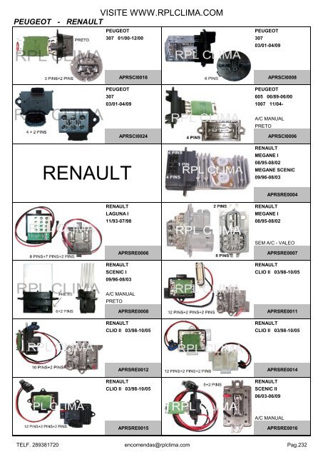 CATALOGO RPL CLIMA 2016