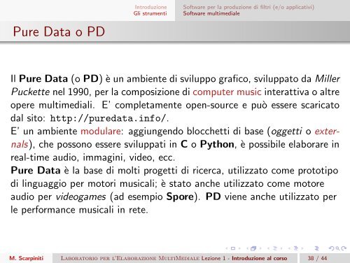 Laboratorio per l’Elaborazione MultiMediale Lezione 1 - Introduzione al corso