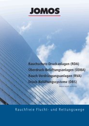 Rauchschutz-Druckanlagen (RDA) Überdruck ... - Jomos