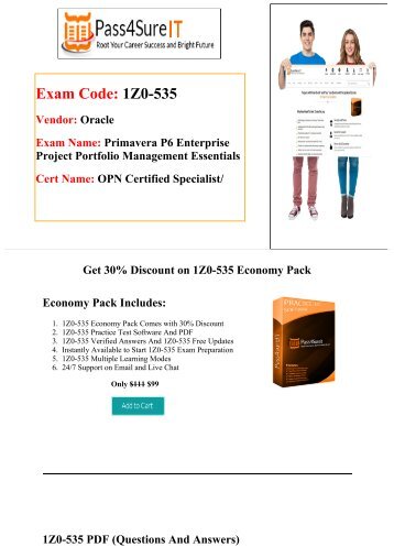 Pass4sure Up-to-Date 1Z0-535 Exam Questions & Practice Tests