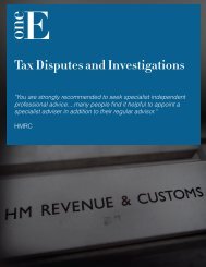 OneE Tax Disputes & Investigations