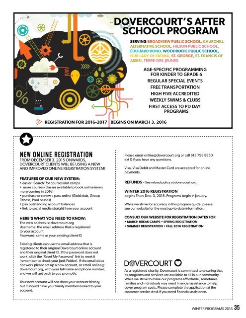 Dovercourt Winter 2016 Program Guide