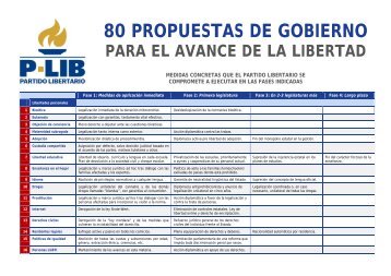 80 PROPUESTAS DE GOBIERNO