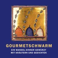 Gourmetschwarm: Ein Wandeldinner gewürzt mit Kräutern und Gedichten - der Flyer 2016