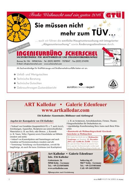 stadtMAGAZIN köln-süd | Ausgabe Dezember 2015-Januar 2016