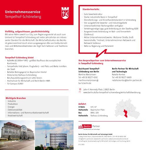 Unternehmensservice in den Berliner Bezirken