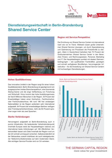 Shared Service Center in Berlin-Brandenburg