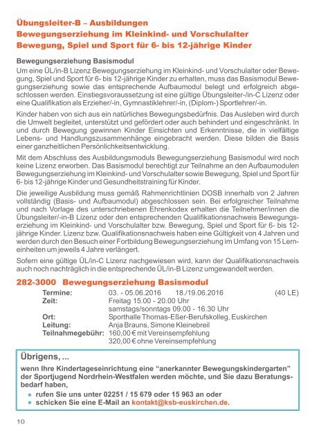 KSB Euskirchen Qualifizierung 2016