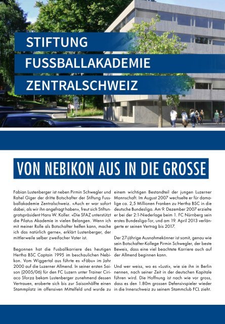 FC LUZERN Matchzytig N°8 15/16 (RSL 18) 