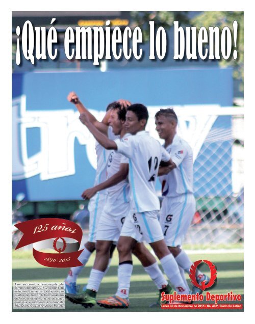 Suplemento Deportivo 30 de Noviembre de 2015 