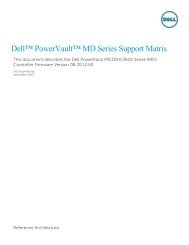 Dell PowerVault MD Series Support Matrix