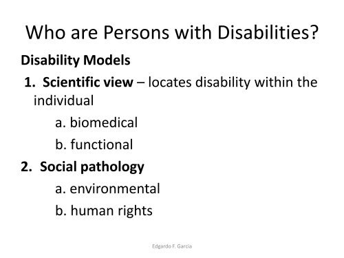 Persons with Disabilities by Edgardo garcia