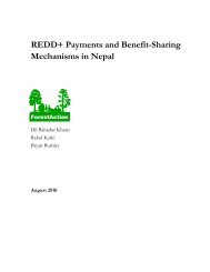 4. Parameters to be considered for REDD benefit sharing in Nepal