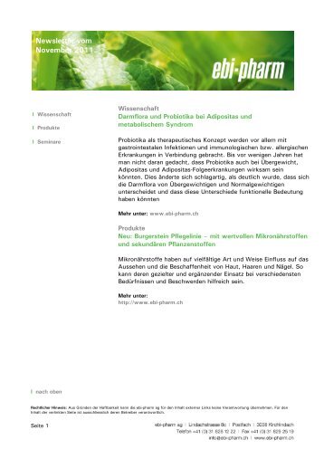 Newsletter vom November 2011