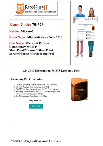 Pass4sure 70-573 Exam Preparation Material For Best Results