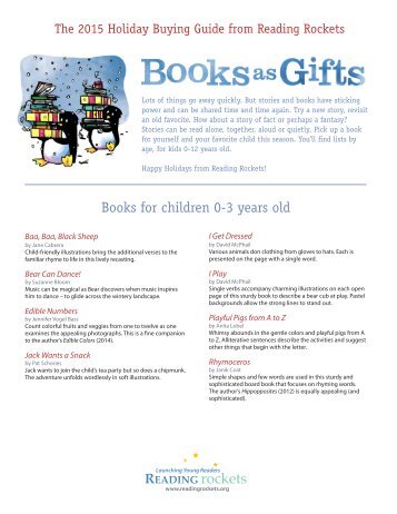 Books for children 0-3 years old