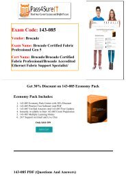 Pass4sure 143-085 Exam Quick Study and Get Discount