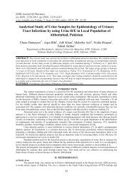 Analytical Study of Urine Samples for Epidemiology of Urinary Tract Infections by using Urine R/E in Local Population of Abbottabad, Pakistan