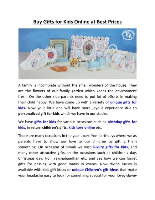 online gifts for children