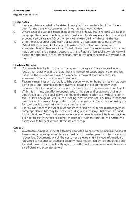 The Patent and Design Journal 6085 - Intellectual Property Office