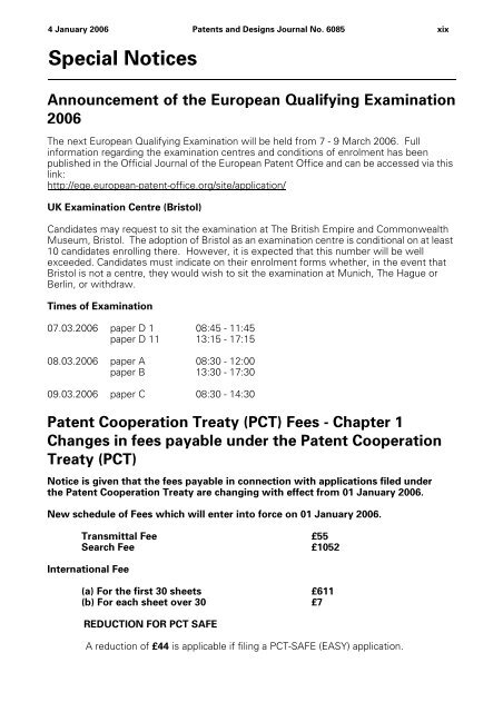 The Patent and Design Journal 6085 - Intellectual Property Office