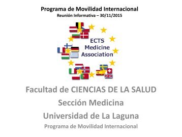 Facultad de CIENCIAS DE LA SALUD Sección Medicina Universidad de La Laguna