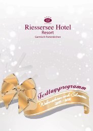 Weihnachtsprogramm Riessersee Hotel Resort Garmisch-Partenkirchen 2015/2016