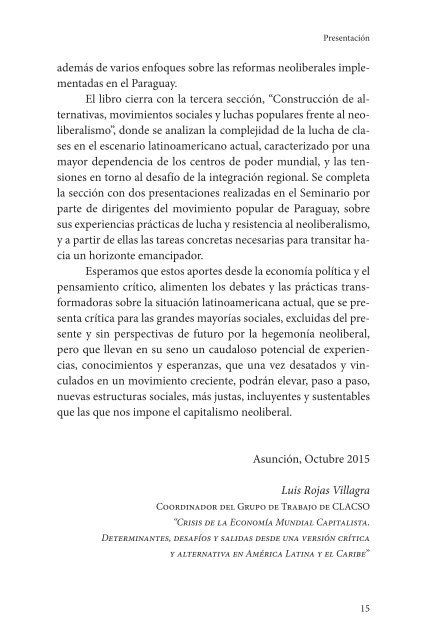 NEOLIBERALISMO EN AMÉRICA LATINA CRISIS TENDENCIAS Y ALTERNATIVAS