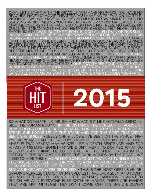 Sendel Fuck - THE_HIT_LIST_2015_Interactive