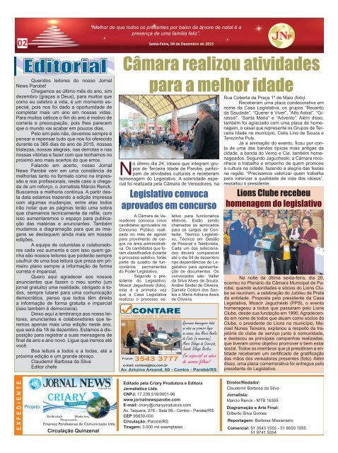 Jornal News Parobé - Edição 18 (04/12/2015)