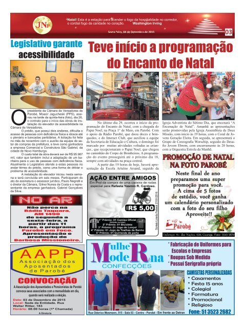 Jornal News Parobé - Edição 18 (04/12/2015)