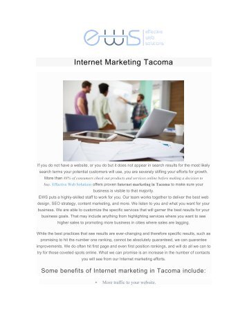 Internet Marketing Tacoma