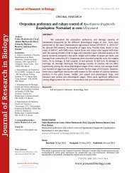 Oviposition preference and culture control of Spodoptera frugiperda (Lepidoptera- Noctuidae) in corn (Zea mays)