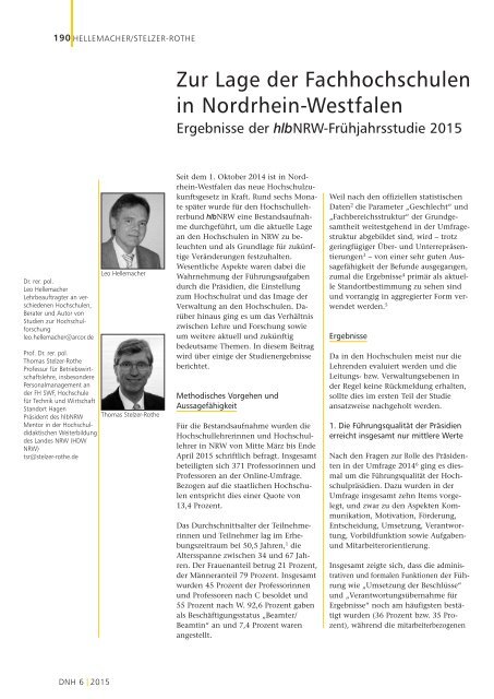 Die Neue Hochschule Heft 6/2015