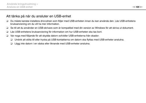 Sony VGN-SR49VT - VGN-SR49VT Istruzioni per l'uso Svedese